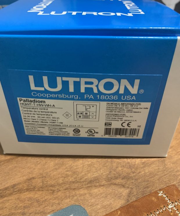 Lutron Palladiom T Stat White