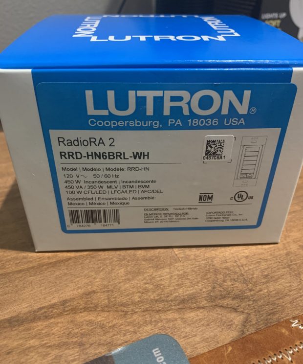 RadioRA 2 Hybrid Keypad 6 Button Raise / Lower