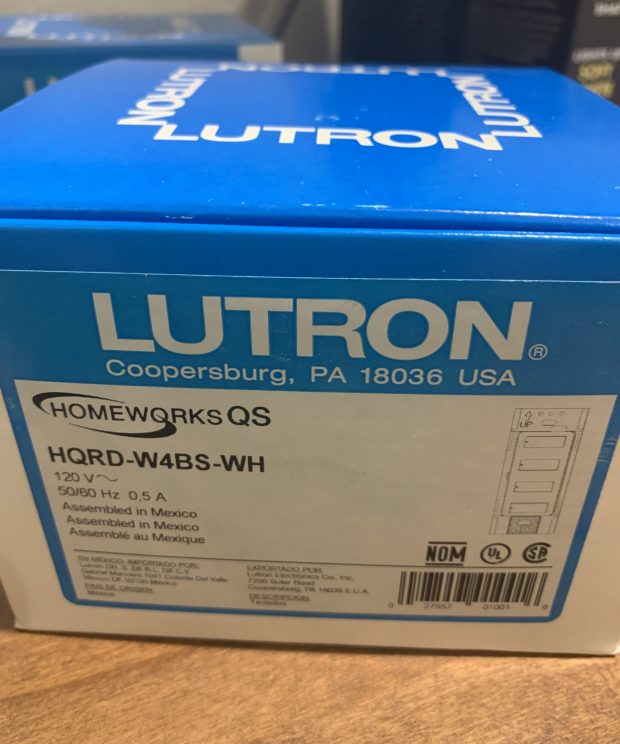 Lutron HomeWorks HQRD-W4BS-WH