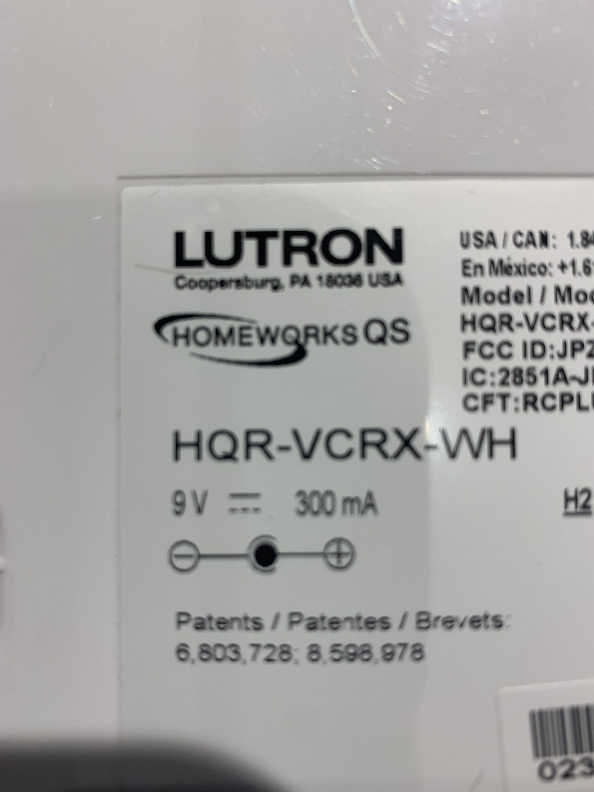 Lutron HomeWorks QS Car Visor Receiver
