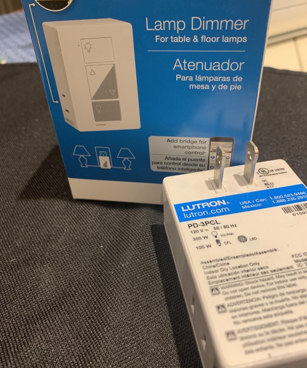 Lutron Caseta Lamp Dimmer PD-3PCL-WH