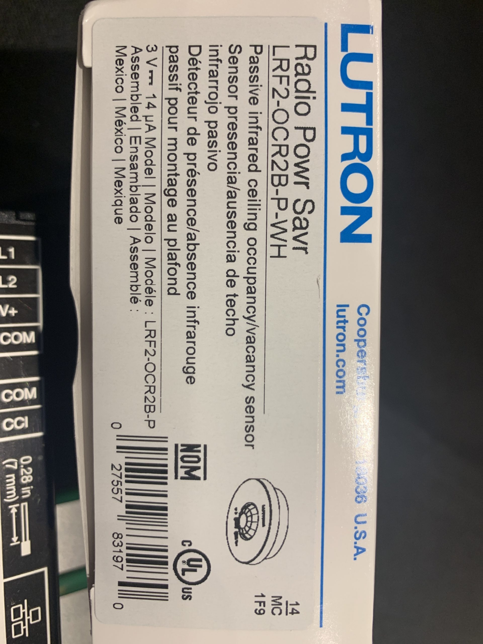 Lutron Radio Powr Savr Occupancy Sensor