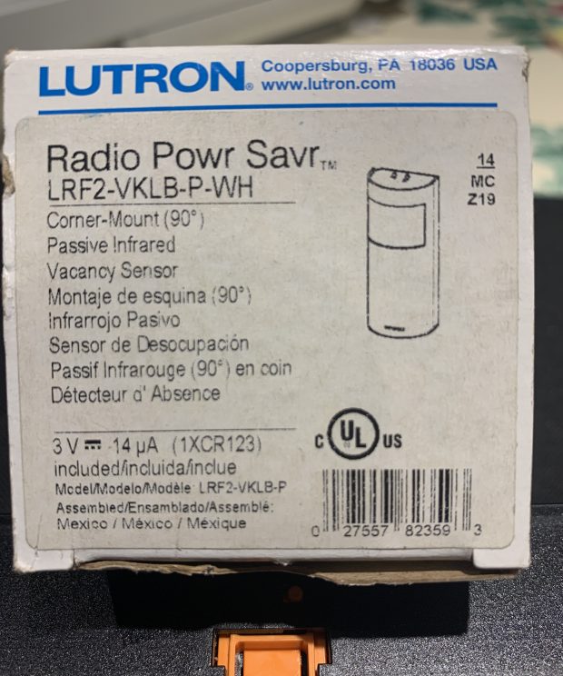 Lutron Corner Mount Sensor
