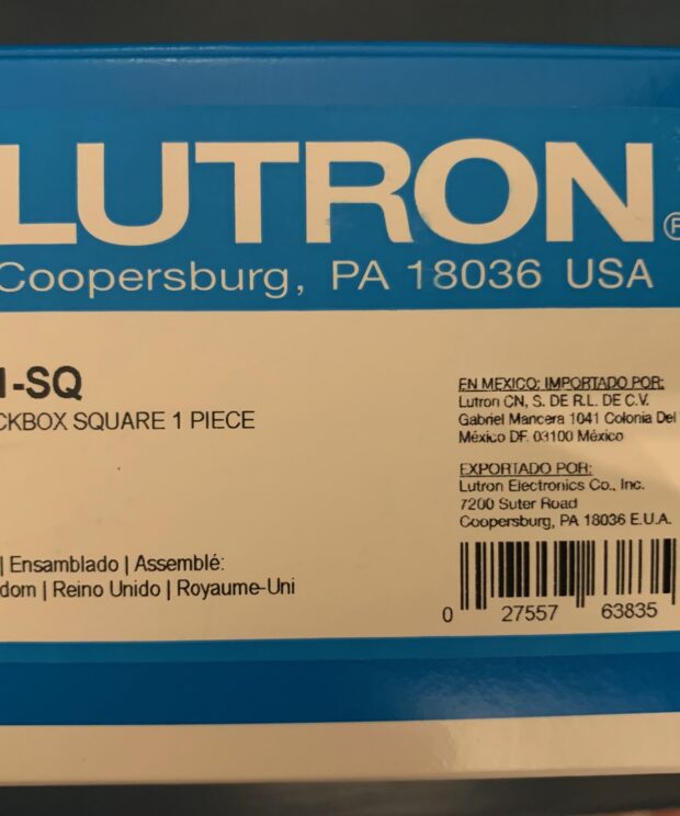 Lutron Euro Style Box EBB-1-SQ