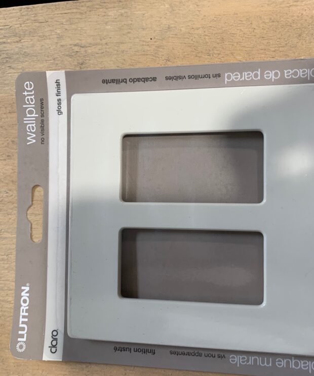 Lutron Claro 2 Gang Trim Plate Light Almond CW-2-LA