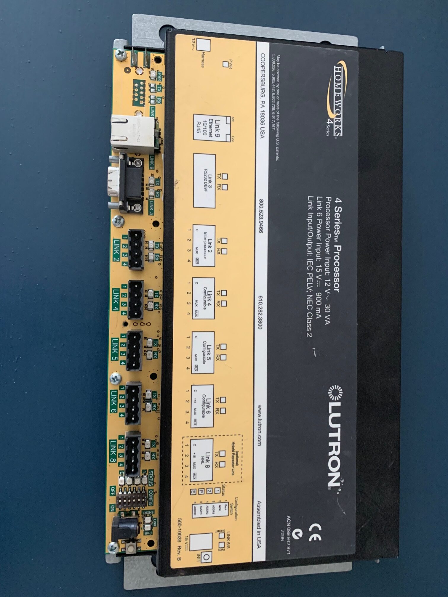 Lutron HomeWorks Illumination Processor H4P6-HRL-120