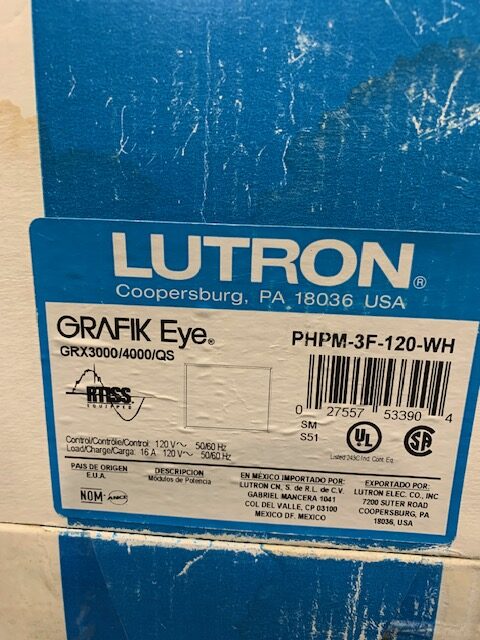 Lutron Power Booster 3 Wire Fluorescent PHPM-3F-120-WH