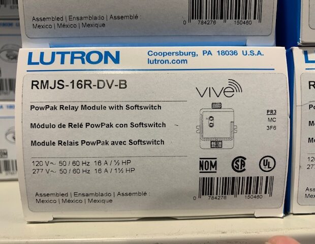 Lutron VIVE RMJ 16 APM Relay RMJS-16R-DV-B