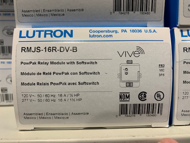 Lutron VIVE RMJ 16 APM Relay RMJS-16R-DV-B