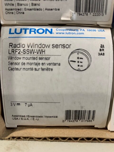 Lutron Window Daylight Sensor LRF2-SSW-WH
