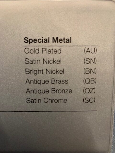 Lutron Architectural Metal Finish Portfolio AMTL-CK-1