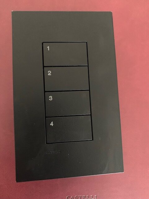 Lutron Palladiom Keypad HQWT-U-P4W-BL