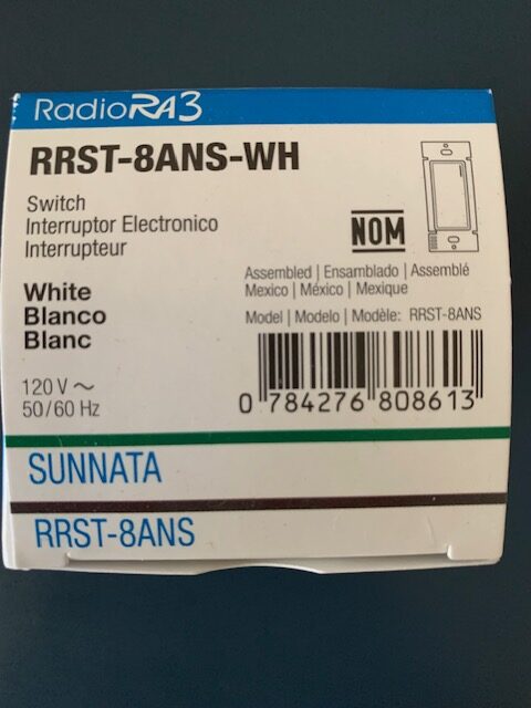 Lutron RadioRA 3 Sunnata RRST-8ANS-WH Switch